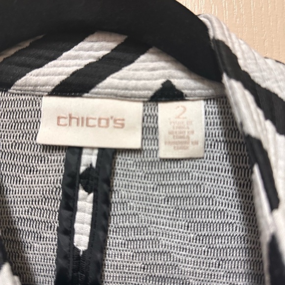 Chico's Black and White Geometric Dress - Picture 7 of 8